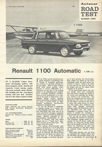 Renault 1100 automatic - renault,