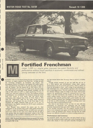 Renault r10 1300 - renault, 10