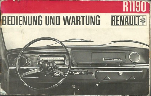 Renault r10 1190 owners - owners, manual