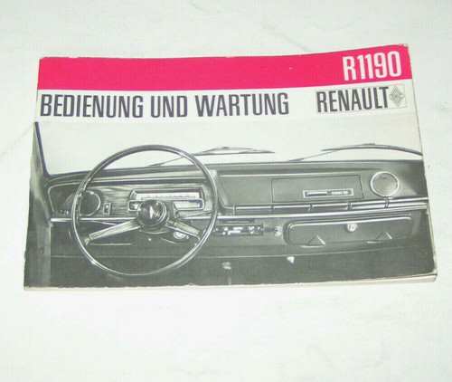 Manual handbook renault r 10 - handbook,